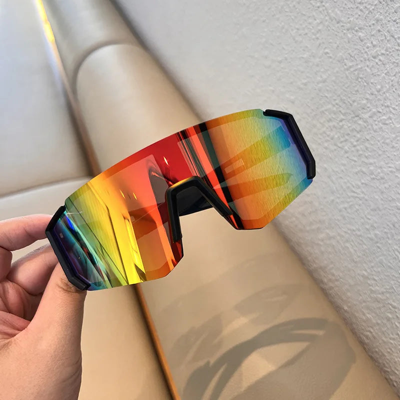 Hiking 2pcs Cycling Anti Light Glasses Men Women UV400 Sandproof Eye Protector Shades Outdoor Sports Goggle Anti Radiation Lens