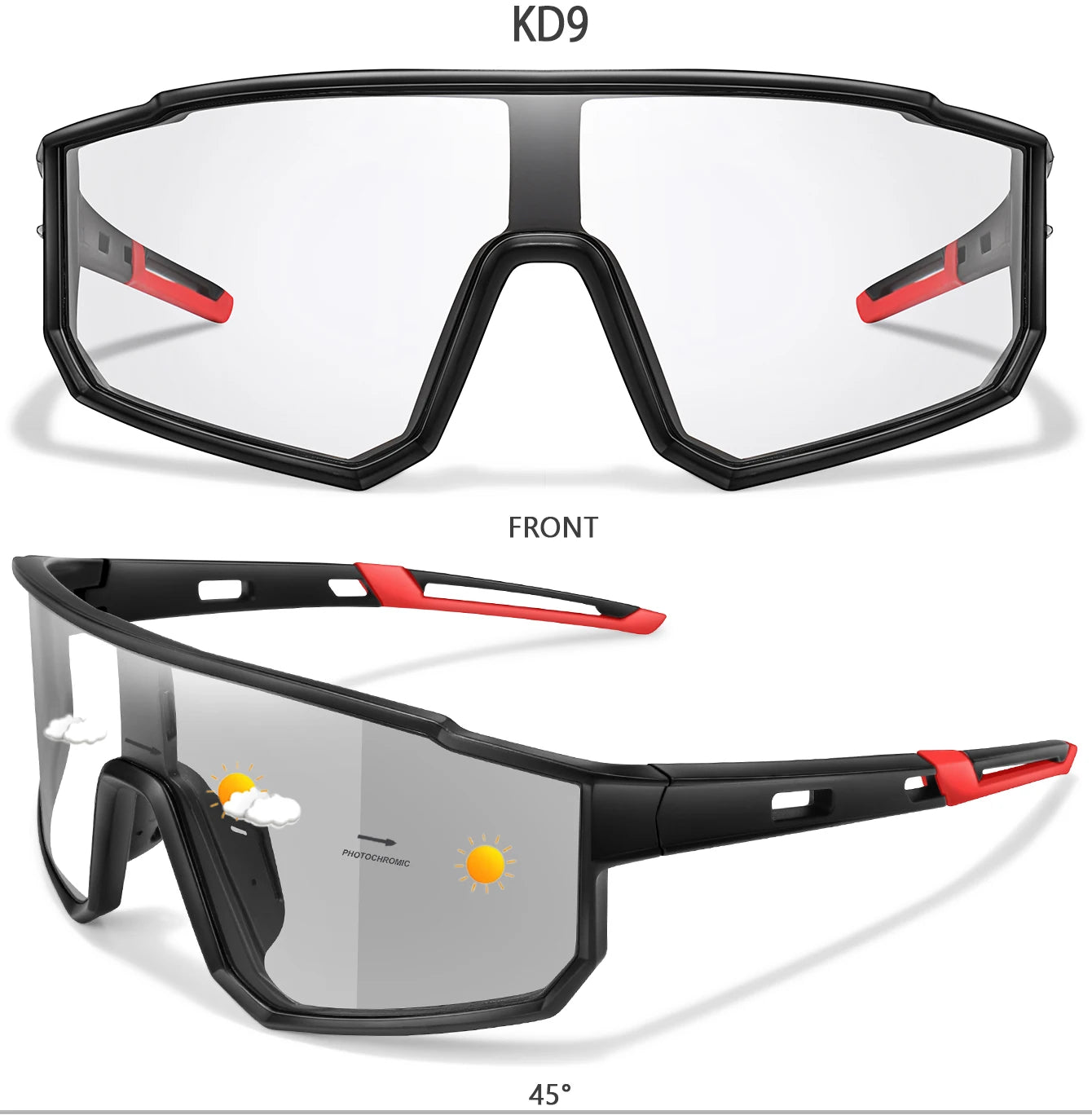 Fashion Brand Men Women Bicycle Photochromic Eyewear MTB Bike Fishing Running Cycling Sports Sunlasses Comfortable Goggles