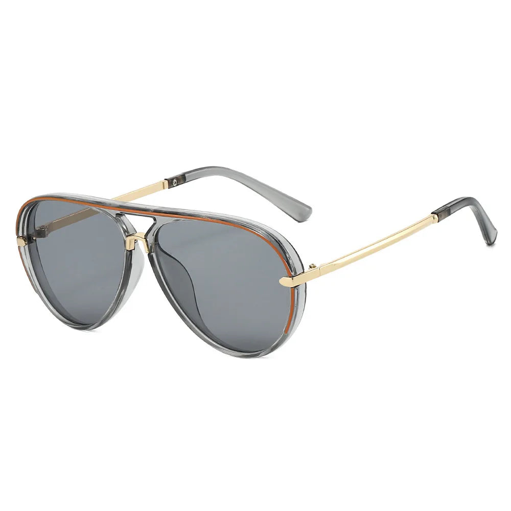 Trendy Oversized Pilot Sunglasses Women Men Vintage Retro Classic Designer Sun Glasses UV400 Protection Fashion Ladies Shades