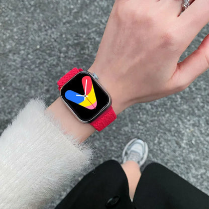 Cartoon Nylon Strap for Apple Watch Band Ultra 2 49/46/45/42/41/40/38mm , Bowknot Magnetic Band for Iwatch 10 9 8 SE 7 6 5 4 3