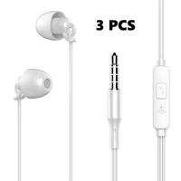 3PCS WHT NO MIC