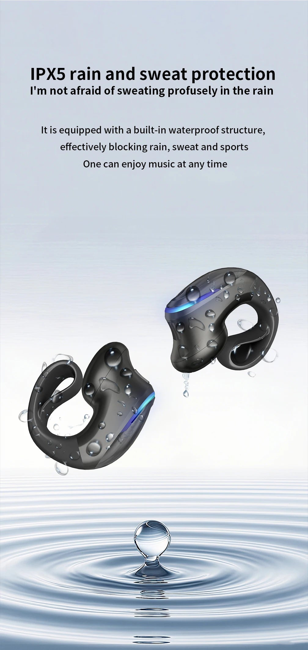 BT  Earphone Clip On Monaural Inear Motion Stereo Bone Conduction Gd28 Business Wireless Earphone Mini Monaural Tws