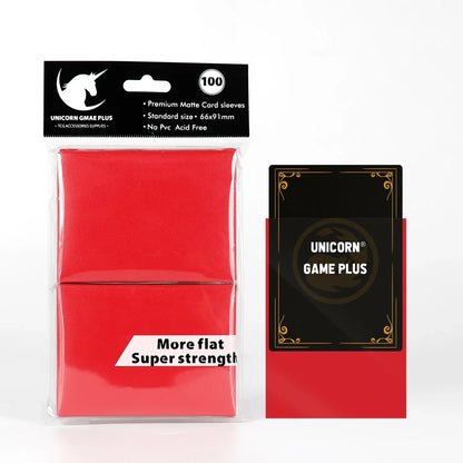 100PCS 66x91mm Matte Standard Size Card Sleeves TCG Trading Cards Protector For Tarot Shield Board Games Magical Cover PKM