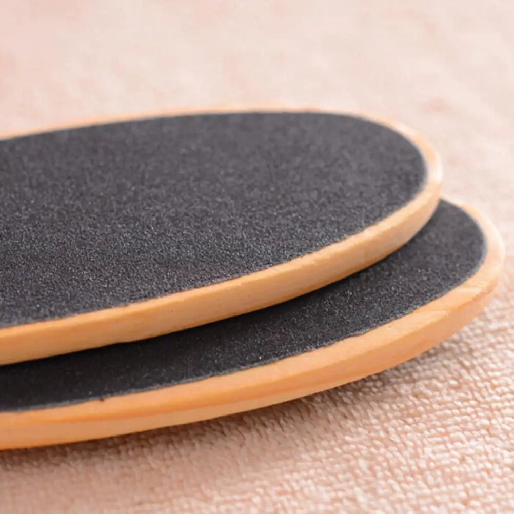 Wooden Handle Double Sided Foot File Callus Remover Pedicure Exfoliating Tool For Rough Feet Skin
