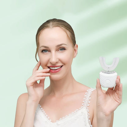 Electric Toothbrush for Adult Automatic USB Charge U-Shaped Toothbrush 360 Degrees Intelligent Rechargeable Toothbrus