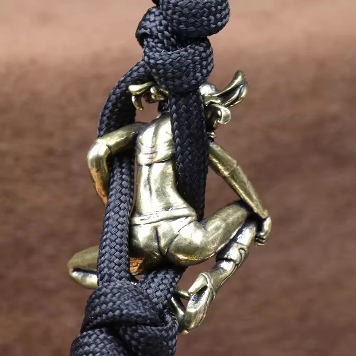 Beauty Girl Brass Knife Beads DIY Paracord Handmade Woven Lanyard Pendants Umbrella Rope Bracelet Charms DIY Accessories
