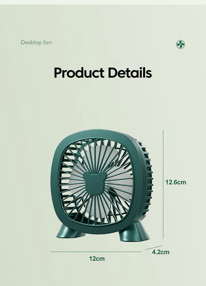 Portable Summer Mini Electric Fan For Home Office School Outdoor Camping Travel USB Direct Plug In Silent Handheld Desktop Fan
