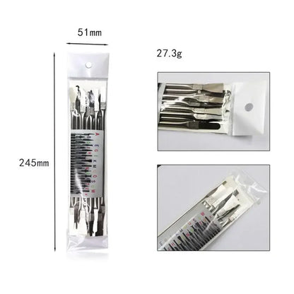 8pcs CPU IC Glue Remover C Chip Repair Phone Repair Tool Thin Blades Piratical Repair Hand Tool For Mobile Phone Computer