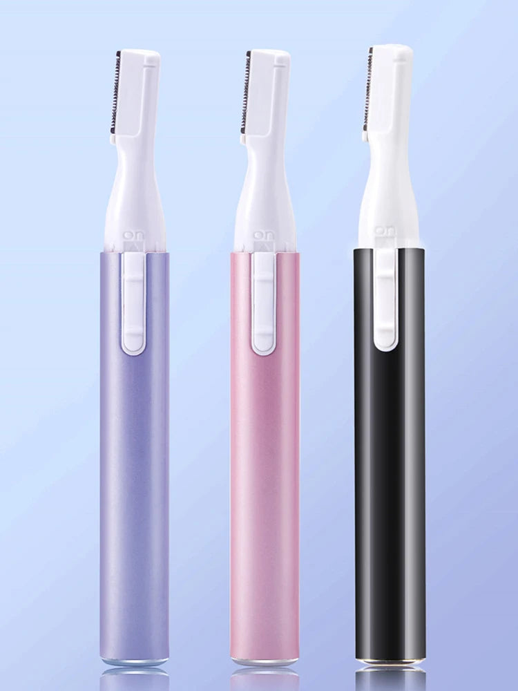 Electric Mini Eyebrow Trimmer Shaver Hair Removal Facial Neck Body Arms Legs Blur - Rechargeable Personal Grooming Kit