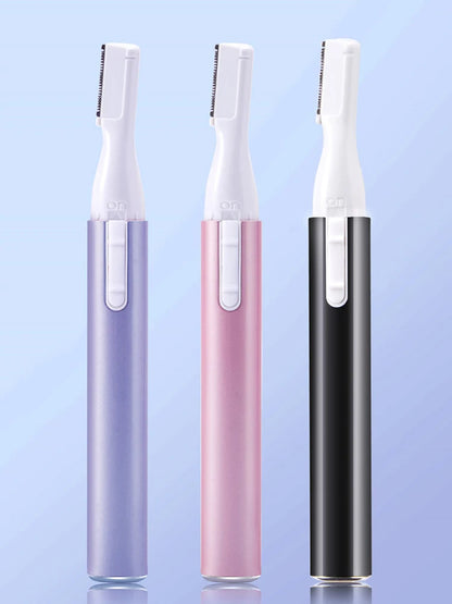 Electric Mini Eyebrow Trimmer Shaver Hair Removal Facial Neck Body Arms Legs Blur - Rechargeable Personal Grooming Kit