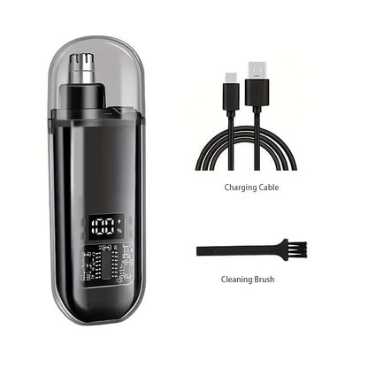 USB Rechargeable Nose and Ear Hair Trimmer for Men Electric Clipper Quick Charging Low Noise Washable Pocket Eyebrow Trimmer ﻿