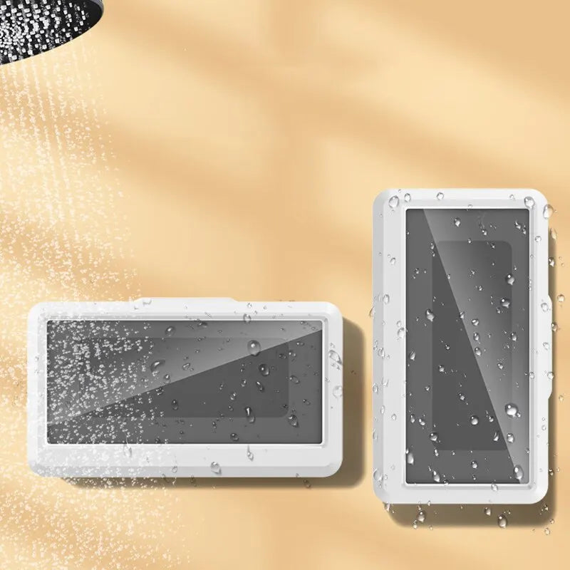 Fixed Universal Waterproof and Anti-fog Mobile Phone Case For Bathhouses Draining Phone Holder Waterproof Touched Shower Phone