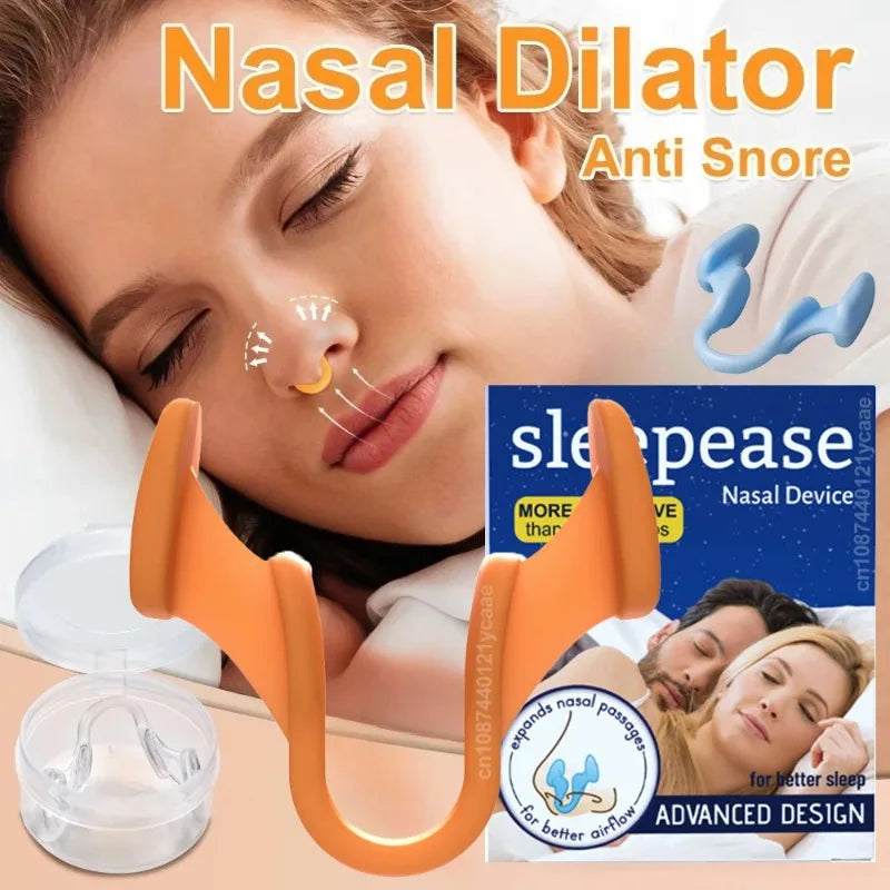 Silicone Nose Breathing Dilator, Nasal Clip for Snoring and Rhinitis, Easy Breathing Aid for Sleep Apnea