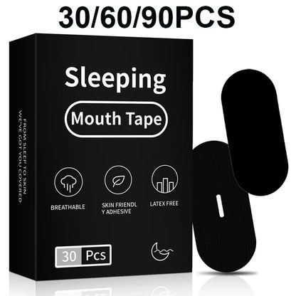 30/60/90Pcs Anti Snoring Mouth Tape Better Sleeping Mouth Breath Strips Medical Grade Nose Breathing Stickers for Home Travel