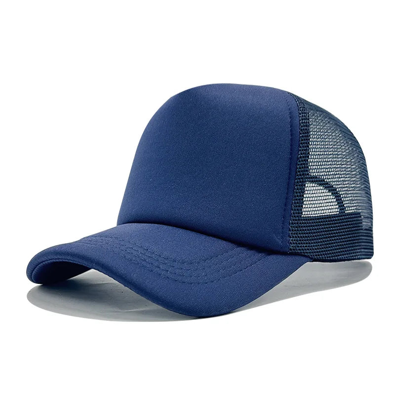 Customized Printed Logo Unisex Cap Casual Plain  Baseball Cap Adjustable Snapback Hats Hip Hop Trucker Cap