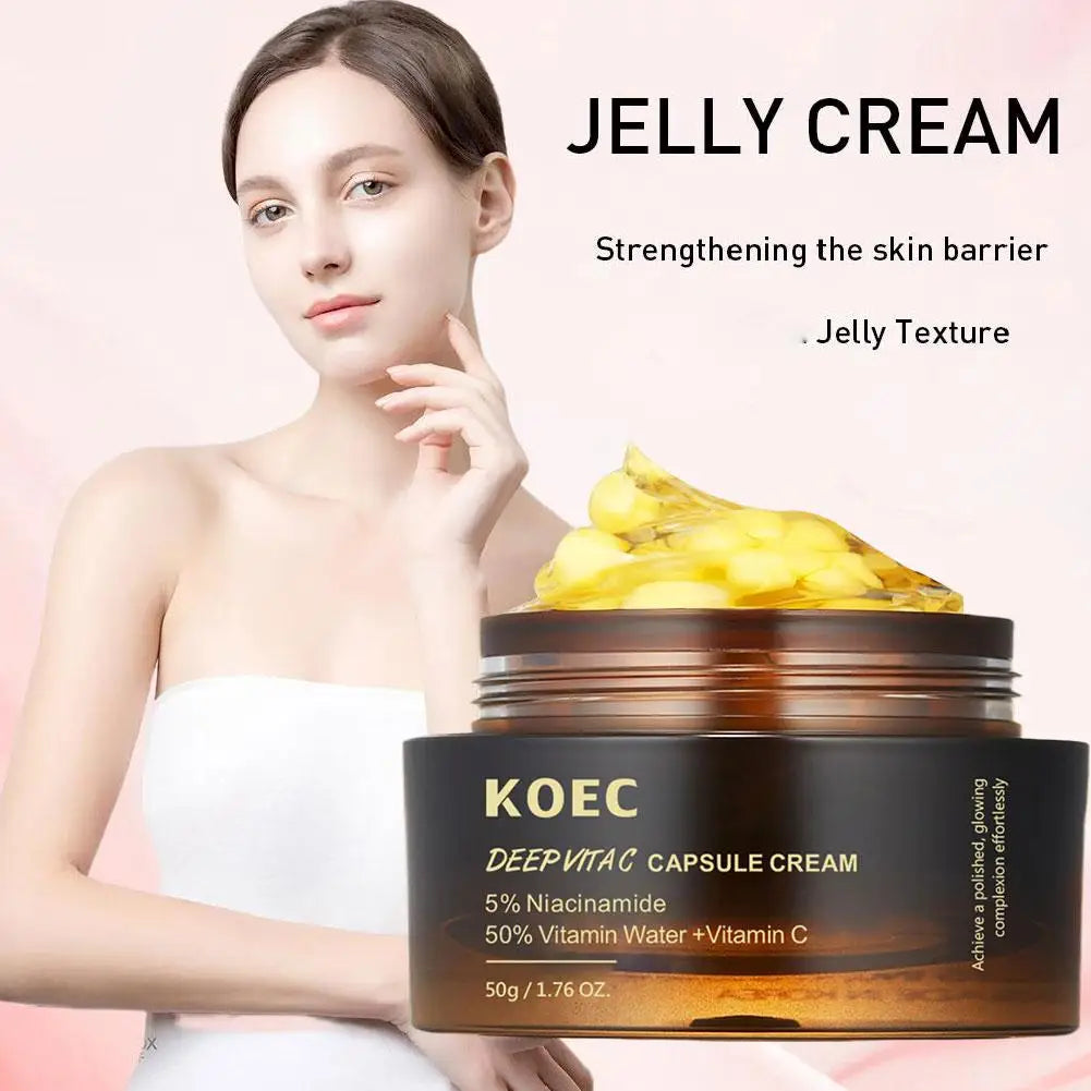 PDRN Pink Collagen Capsule Cream 5% Niachinamide VC Whitening Hydrolyzed Collagen Face Cream Moisturizing Firming Skin Care