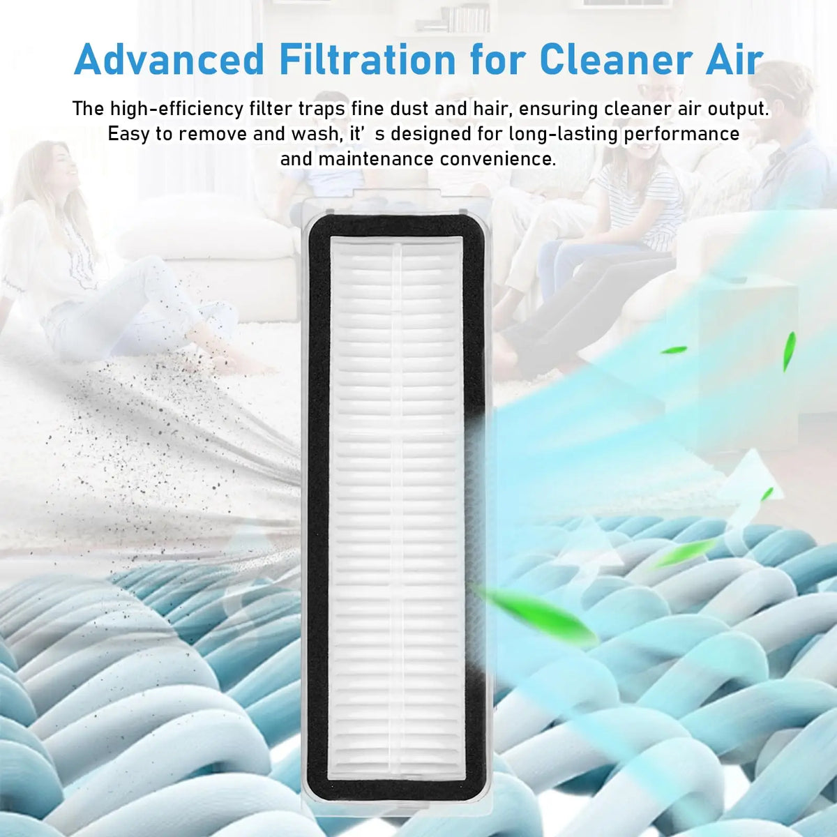 Hepa Filter Accessories for Xiaomi X20 Max/X20 Pro/Mijia M30 Robot Vacuum Cleaner Replacement Part, Filter Washable and Reusable