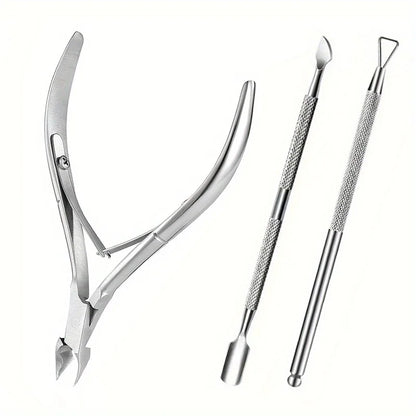 Nail Cuticle Pusher Tweezer Rainbow Cutter Nipper Clipper Dead Skin Remover Stainless Steel Manicure Nails Art Tool ManicureTool