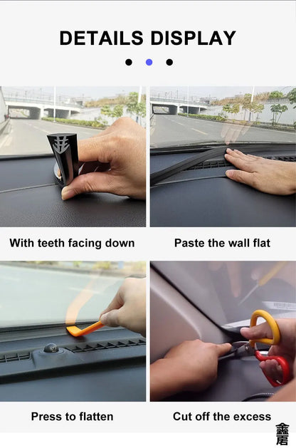 1.6m Auto Dashboard Sealing Strip Universal Car Sticker Rubber Seals Noise Insulation for Weatherstrip Car Accessories