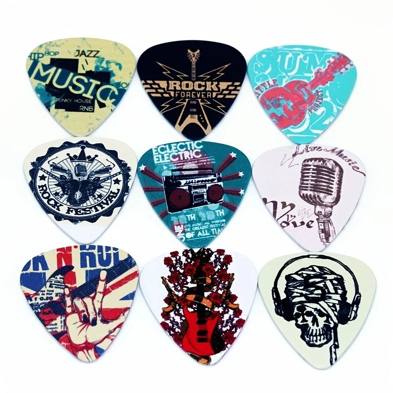0.46/0.71/1.0mm 50pcs guitar paddle Acoustic guitar Picks ukulele Musical instrument accessories cartoon style pick with box