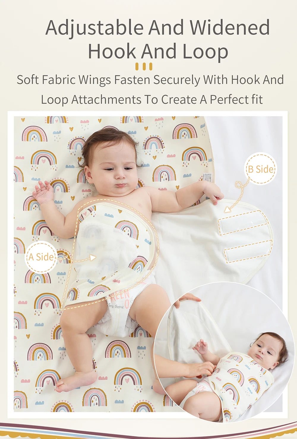 Bilayer Baby Wrap Blanket Newborn Baby Swaddle Tie Anti Startle Jump Blanket Summer Thin Cotton Soft Diaper Changing Blanket