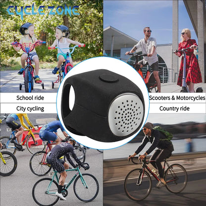 Electric Bicycle Bell Bike Horn 3 Sound Mode Motorcycle Warning Horn MTB Road Cycling Handlebar Bells Loud Bell for Safe Riding