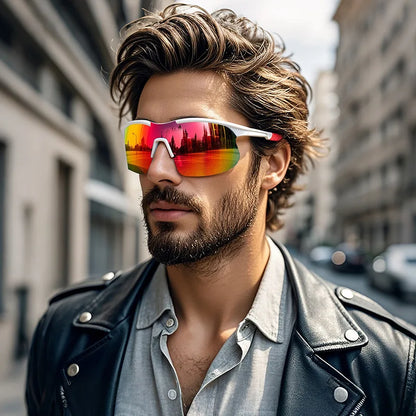 1/2/8pcsPolarized Cycling Sunglasses Outdoor Sport Cycling Riding Running Skiing Goggle Windproof Fishing Eyewear for Men Women