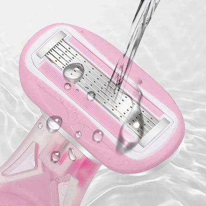 Portable Women Razor for Travel Face Leg Bikini Body Hair Shaving With Protective Net Blade Lady Manual Shaver Set