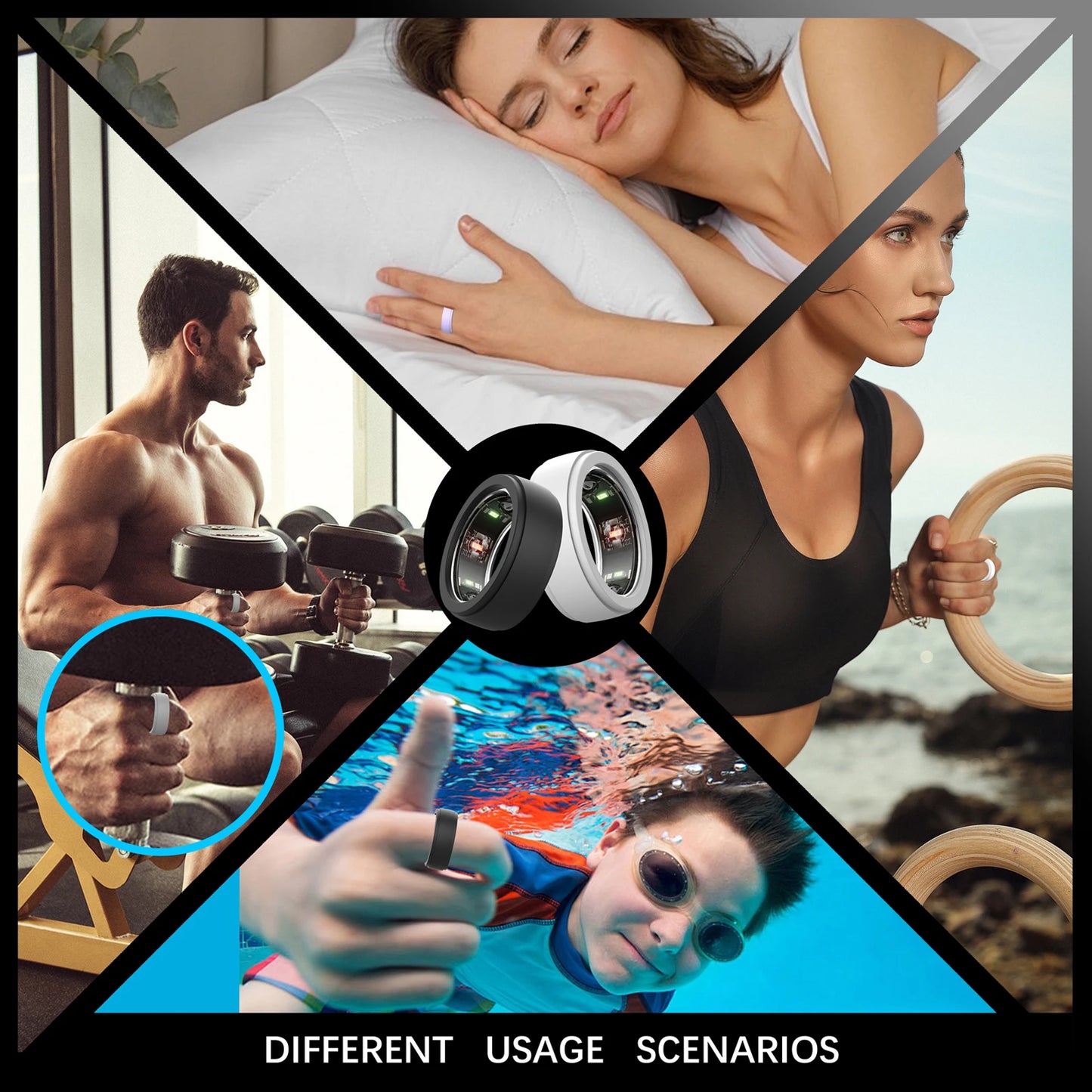 Silicone Ring Protector Compatible with Oura Gen 4/3, Rings Cover Working Out Accessories Men Women Silicone Case Finger Wrapper