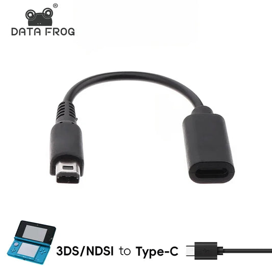 DATA FROG Type-C Charging Cord for New 3DS XL New 2DS LL 3DS 2DS DSI Game Console Power Charger Wire