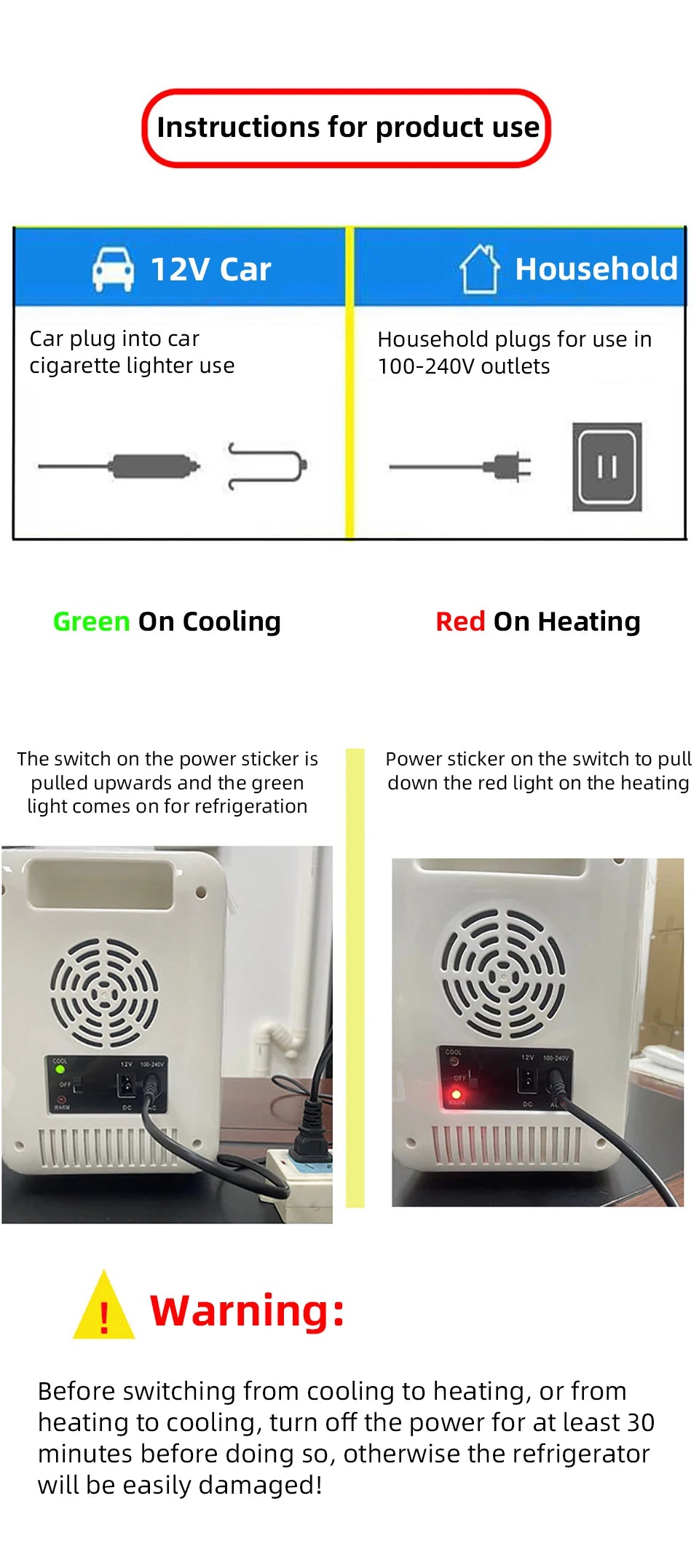 4L Mini Beauty Fridge for Skincare Car & Home Dual Use Cooling Heating Makeup Refrigerator Travel Cosmetic Face Cream Fridge