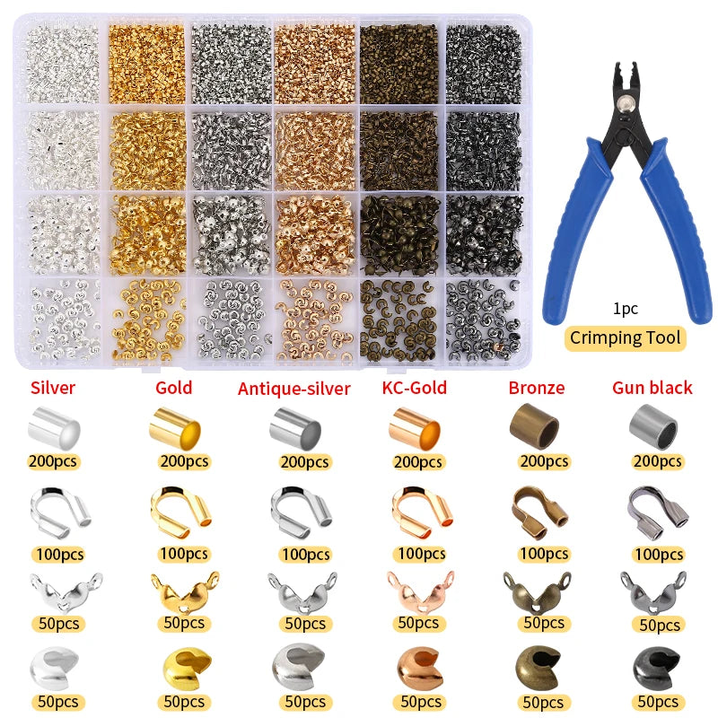 Jewelry Making Supplies Kit with Jewelry Tools Open Jump Rings Lobster Clasps Crimp Beads Earring Hooks Accessories for Jewelry