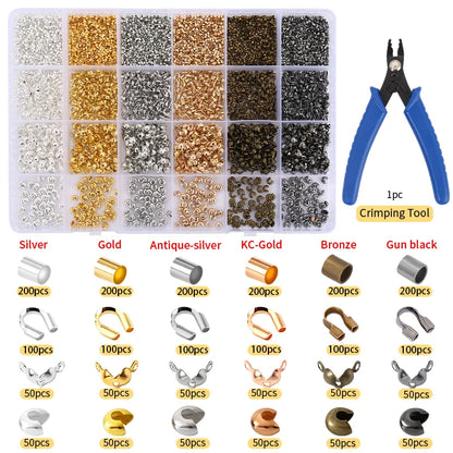 Jewelry Making Supplies Kit with Jewelry Tools Open Jump Rings Lobster Clasps Crimp Beads Earring Hooks Accessories for Jewelry