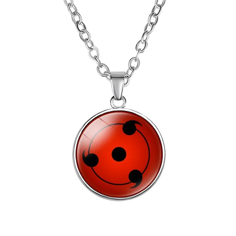 Anime Sharingan Eye Necklaces Uchiha Kakashi Mangekyou Pendant Necklace Goth New Fashion Chokers For Fans Women Men Gift