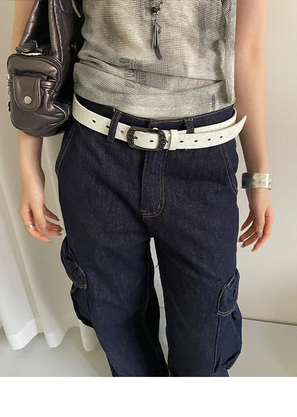 Retro Ethnic Style Butterfly Printed Red Belt For Women New In 2025 Versatile Belt With Jeans Belt Decoration
