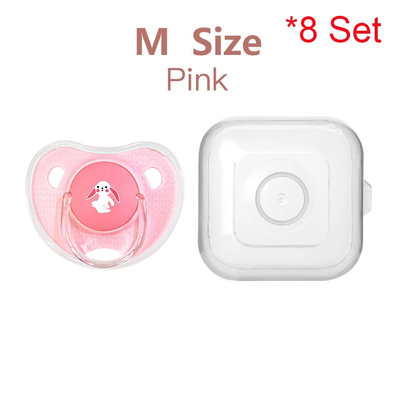 Cartoon Pattern Thumb Shape Toddlers Soothe Kids Newborn Baby Silicone Teething Pacifier
