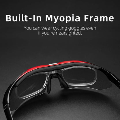 ROCKBROS Cycling Polarized glasses Bike Outdoor Sports Sunglasses MTB Road PC Goggles Eyewear Glasses 5/3 Lens Bicycle Accessory