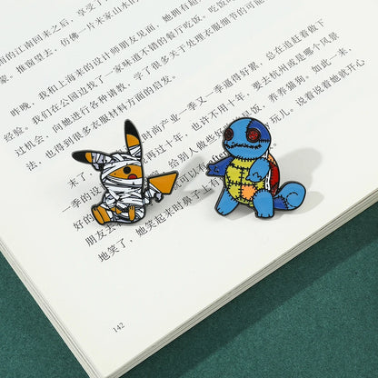 Pokemon Pikachu Game Console Enamel Pins Badges Brooches Japanese Anime Squirtle Funny Punk Denim Jacket Badge Lapel Pin Friend