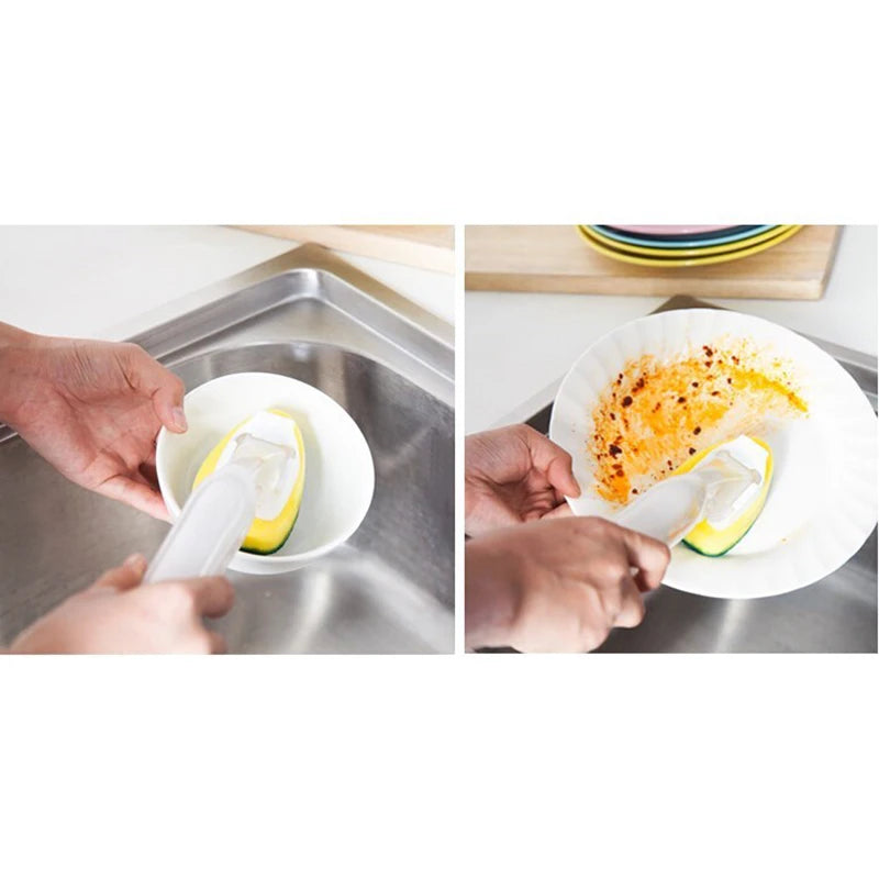 Dish Wand Soap Cleaning Brush Set Replacement Sponge Refill Liquid Washing Home Kitchen Sink Scrubber Cleaning Tool