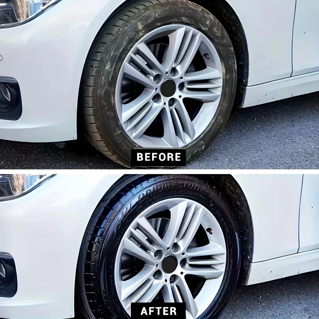 Black Shiny Tire wax 30g - durable, long-lasting protection and repair for all kinds of tires - prevents cracks and whitens