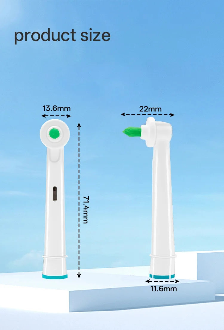 Compatible with Oral B Electric Toothbrush Brush Heads 2Pcs, Interdental Gap Cleaning Replacement Toothbrush Refill Heads