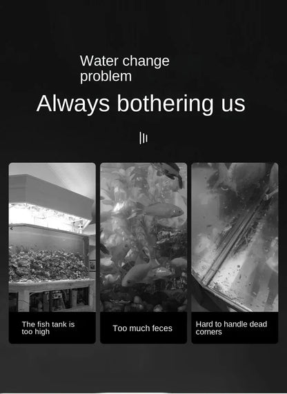 Fish Tank Siphon Vacuum Gravel Large Water Exchanger Aquarium Sand Cleaning and Water Changing Cleaning Kit with Extension Tube