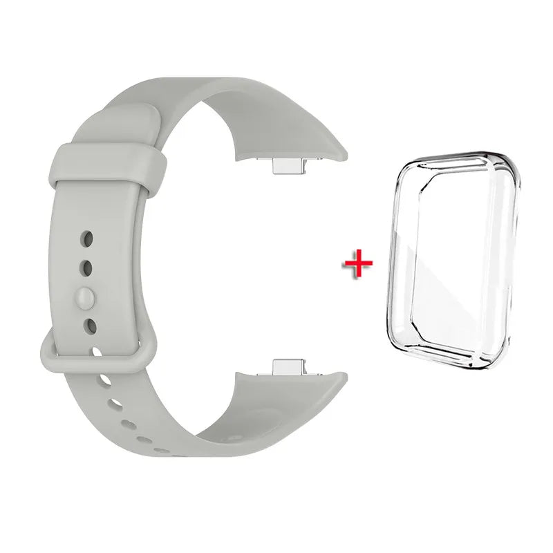 Soft Silicone Strap and One-piece Full Protective Case for Xiaomi Mi Band 9 Pro Strap Smart Band