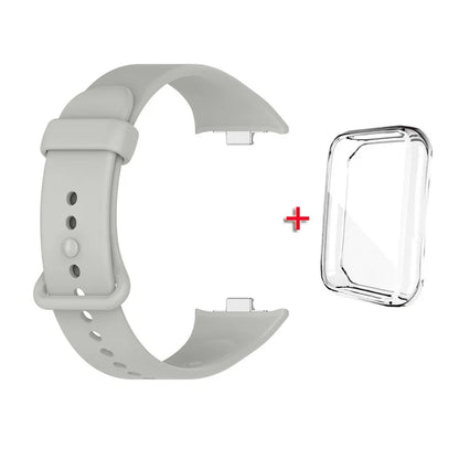 Soft Silicone Strap and One-piece Full Protective Case for Xiaomi Mi Band 9 Pro Strap Smart Band