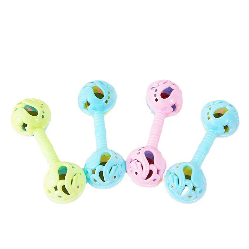 3Pcs Double-Headed Hand Rattle Party KTV Toys To Appease The Small Toy Rattle Toy shower Hand Holding Bell Gift