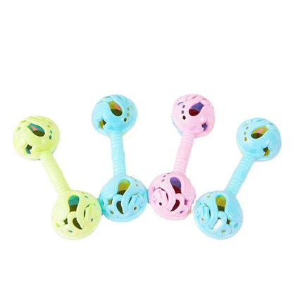 3Pcs Double-Headed Hand Rattle Party KTV Toys To Appease The Small Toy Rattle Toy shower Hand Holding Bell Gift