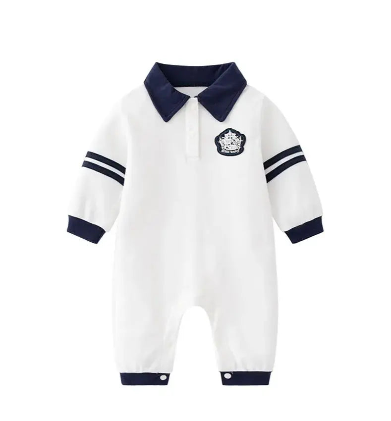 Baby onesies, cotton simple spring and autumn style long-sleeved climbing clothes, boy baby Ha clothes fashion outerwear