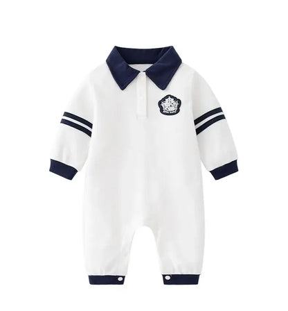 Baby onesies, cotton simple spring and autumn style long-sleeved climbing clothes, boy baby Ha clothes fashion outerwear
