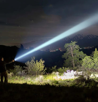 High Powerful LED Flashlights Long Range 150M Super Bright Torch Light Rechargeable Waterproof Outdoor Camping Lamp