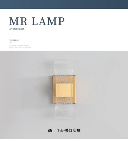 Nordic luxury wall lamp LED bedside lamp Aluminum wall light Modern Living room background wall decorative light